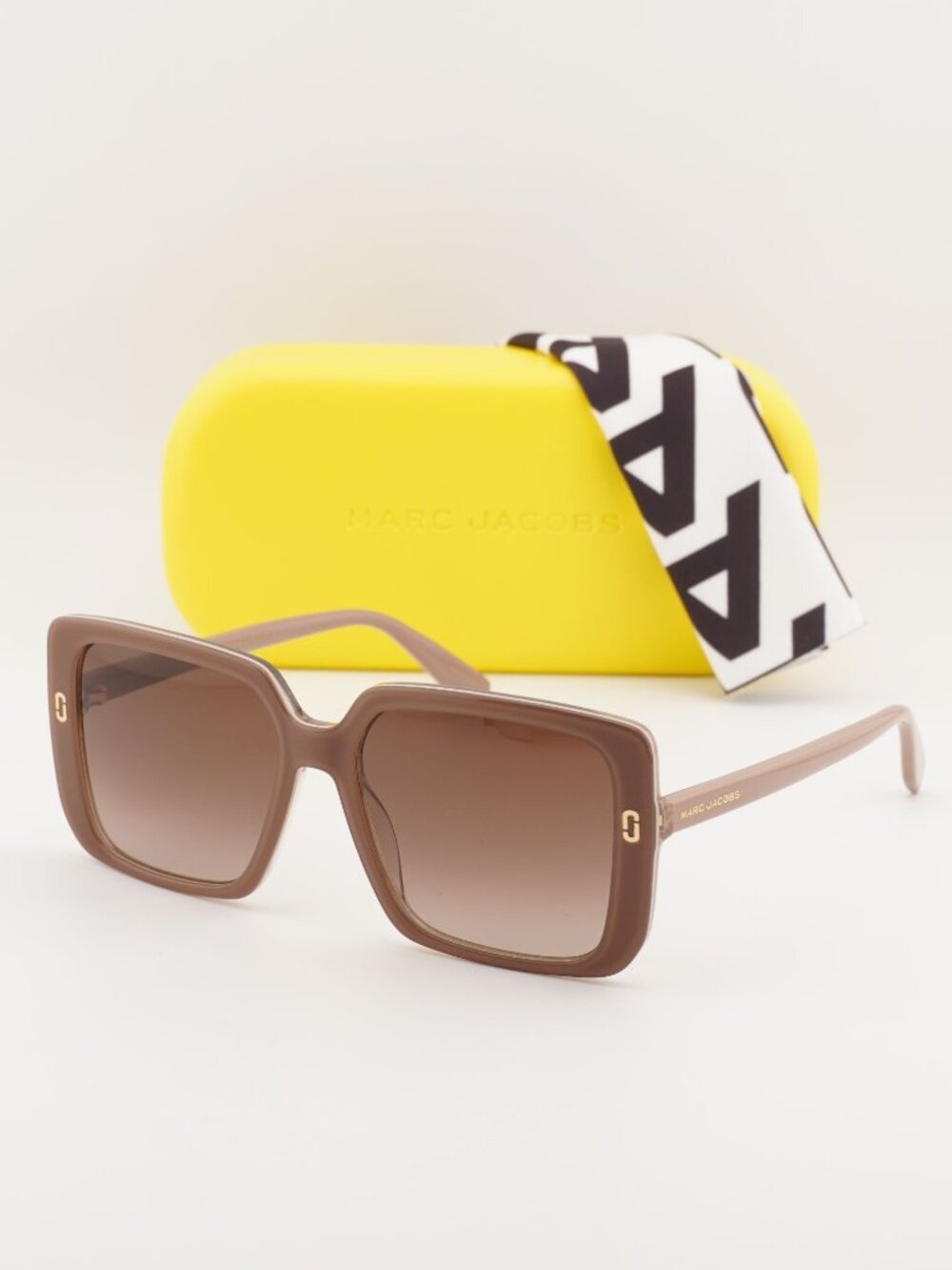 Marc Jacobs MJ 1121/S 010A HA Square Sunglasses - Beige / Brown Gradient